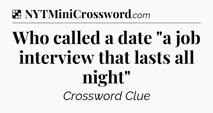 Solution: Who called a date 