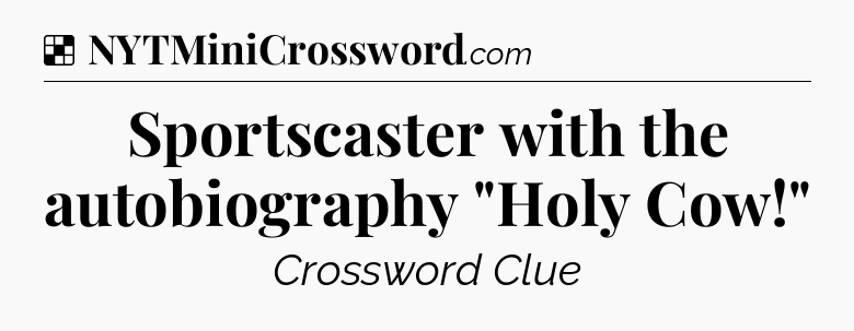 Solution: Sportscaster with the autobiography 