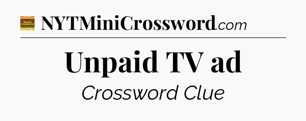 Unpaid TV ad - Eugene Sheffer Crossword