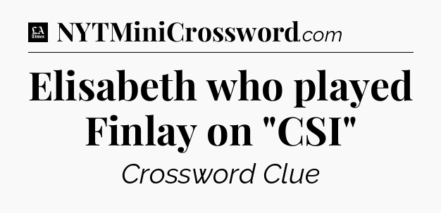 Elisabeth who played Finlay on 