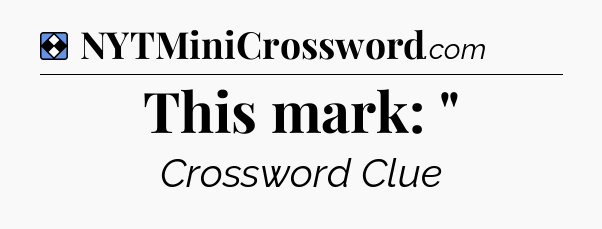 Solution: This mark: 