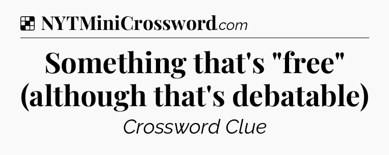 Solution: Something that's 