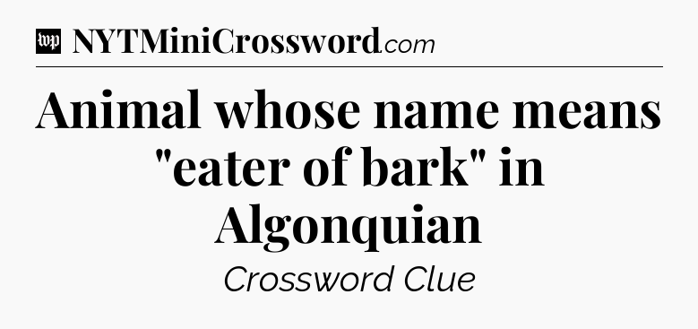 Animal whose name means 