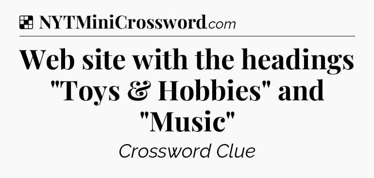 Solution: Web site with the headings 