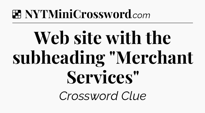 Solution: Web site with the subheading 