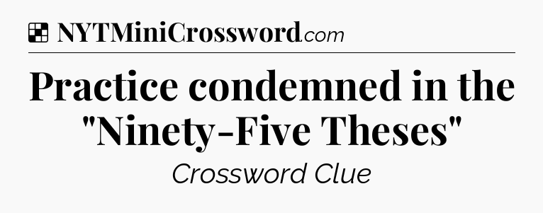 Solution: Practice condemned in the 