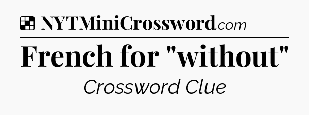 Solution: French for 