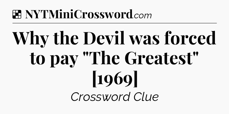 Solution: Why the Devil was forced to pay 