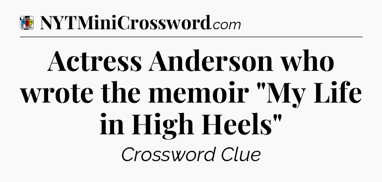 Actress Anderson who wrote the memoir 
