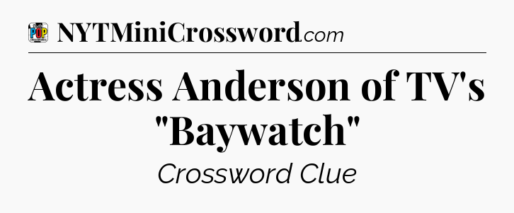 Actress Anderson of TV's 