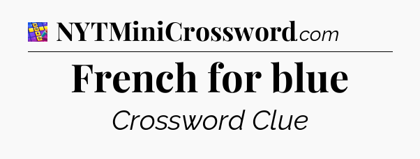 French for blue Codycross