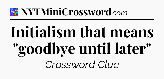 Initialism that means 