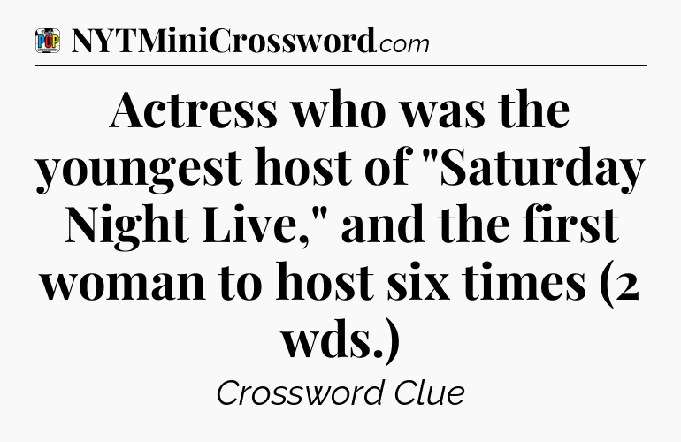 Actress who was the youngest host of 