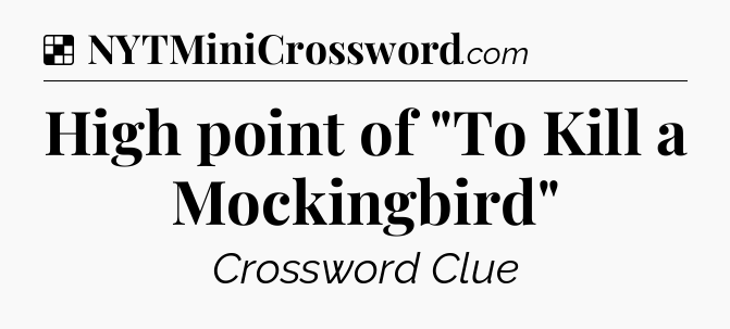 Solution: High point of 