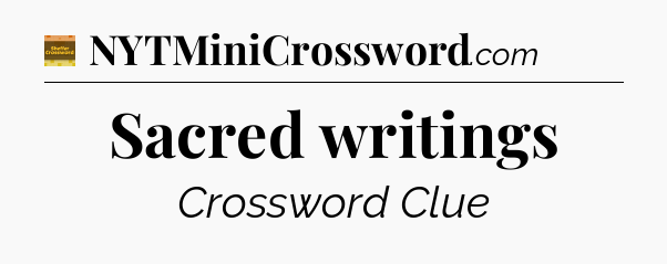 Sacred writings - Eugene Sheffer Crossword