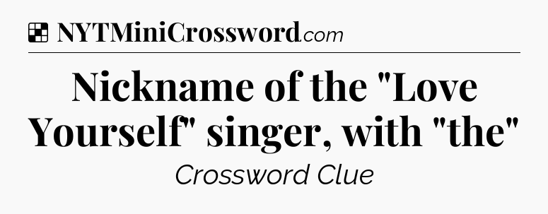 Solution: Nickname of the 