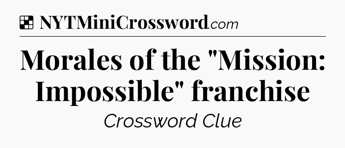 Solution: Morales of the 