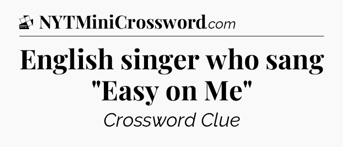 English singer who sang 