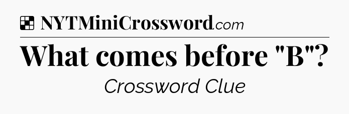 Solution: What comes before 