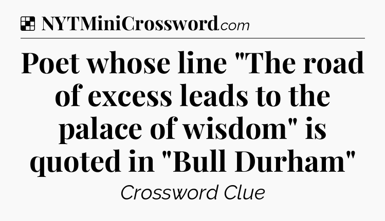 Solution: Poet whose line 