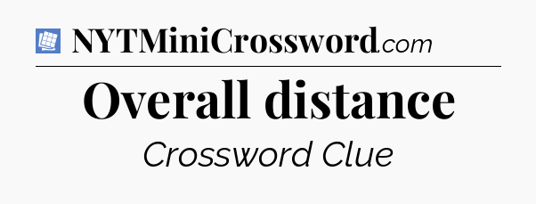 Overall distance Puzzle Page Crossword Clue