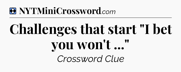 Solution: Challenges that start 