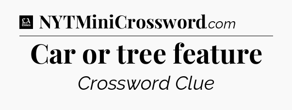 Car or tree feature - LA Times Crossword