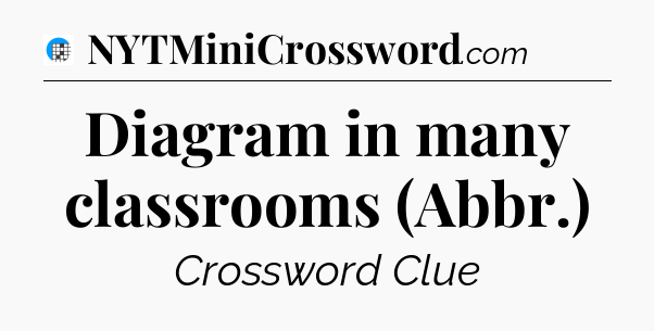 Diagram in many classrooms (Abbr.) Crossword Clue