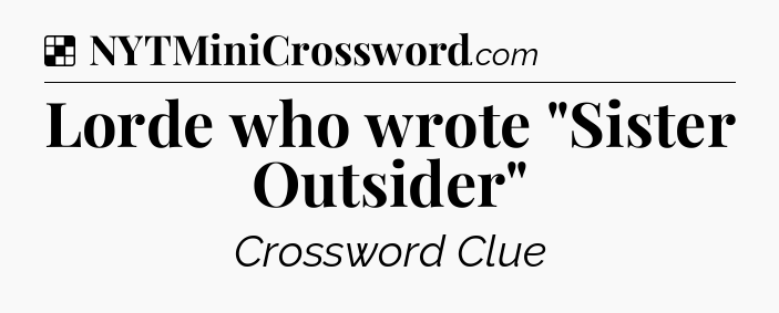 Solution: Lorde who wrote 