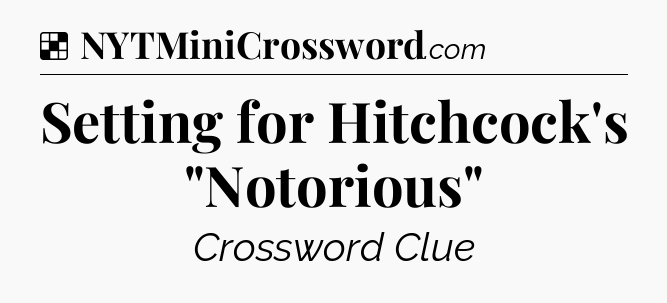 Solution: Setting for Hitchcock's 