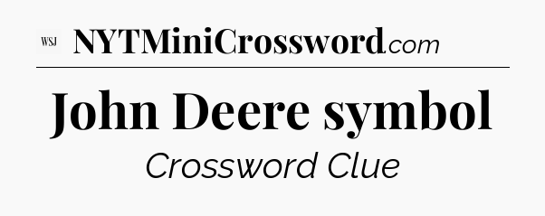 John Deere symbol - WSJ Crossword