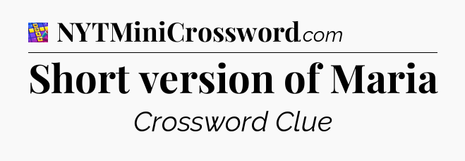 Short version of Maria Codycross