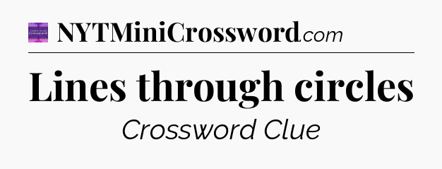Lines through circles - Thomas Joseph Crossword