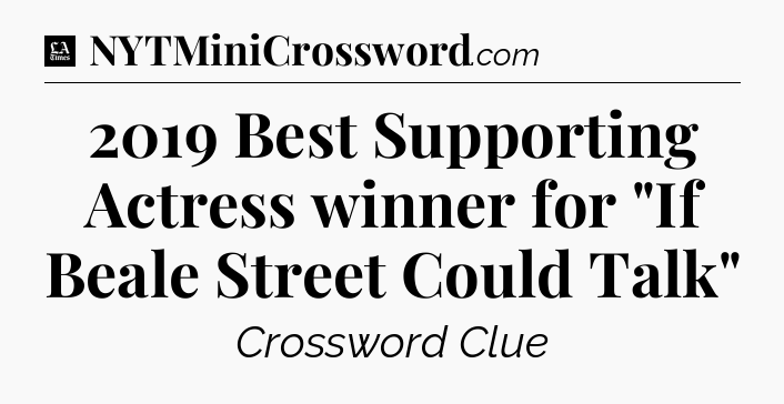2019 Best Supporting Actress winner for 