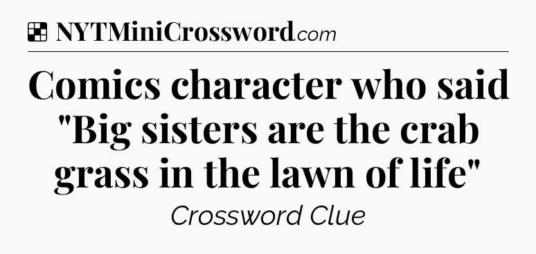Solution: Comics character who said 