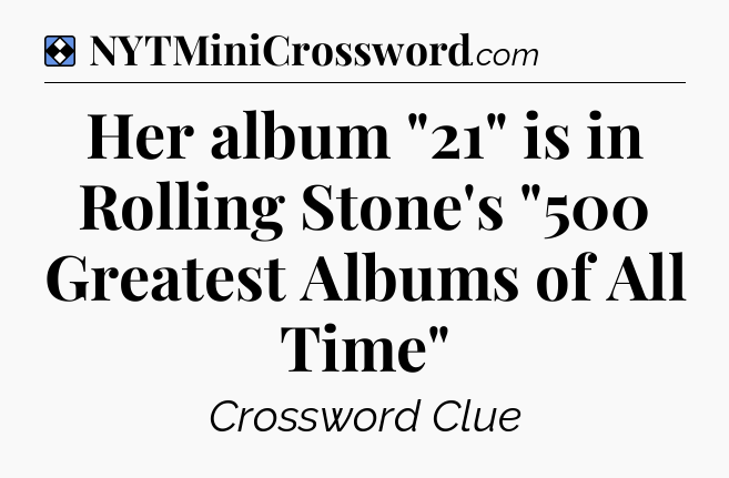 Solution: Her album 