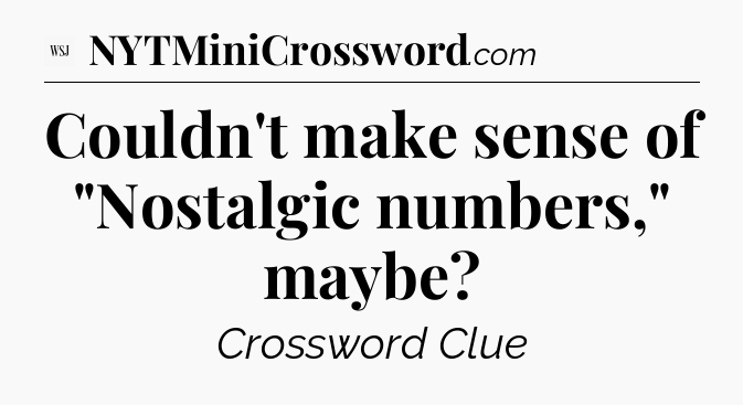 Couldn't make sense of 