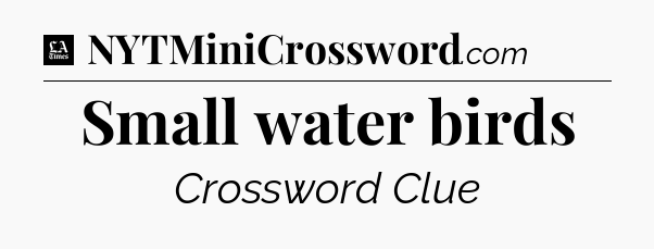 Small water birds - LA Times Crossword
