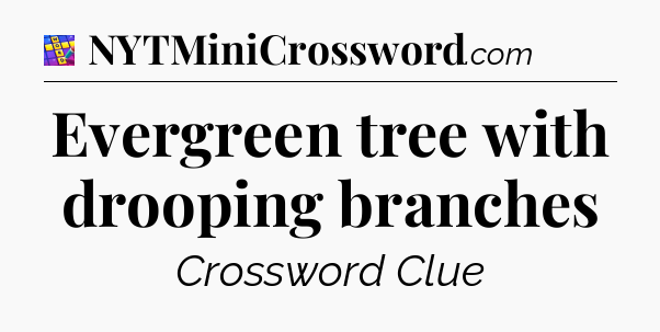 Evergreen tree with drooping branches Codycross