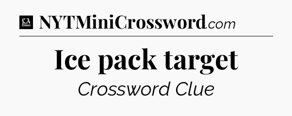 Ice pack target - LA Times Crossword