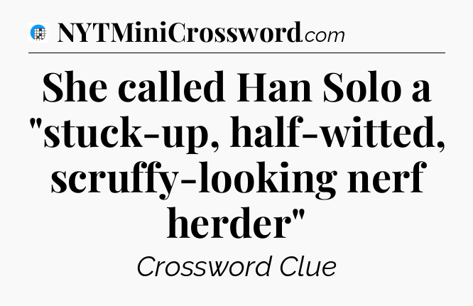 She called Han Solo a 