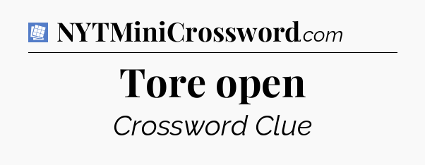 Tore open Puzzle Page Crossword Clue