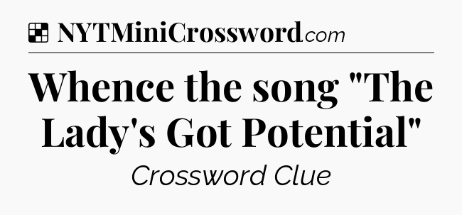 Solution: Whence the song 