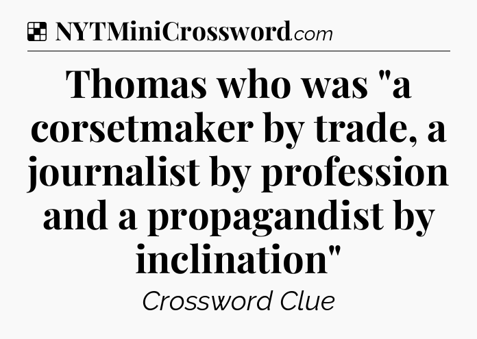 Solution: Thomas who was 