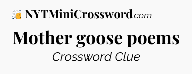 Mother goose poems - 7 Little Words