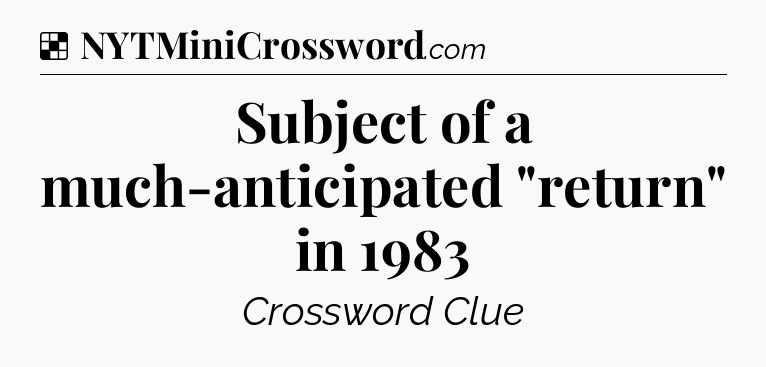 Solution: Subject of a much-anticipated 