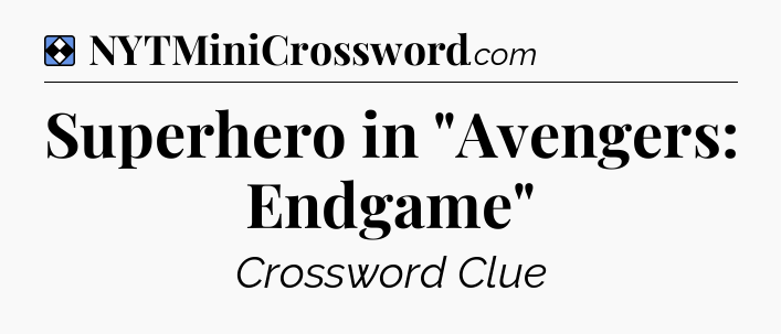 Solution: Superhero in 