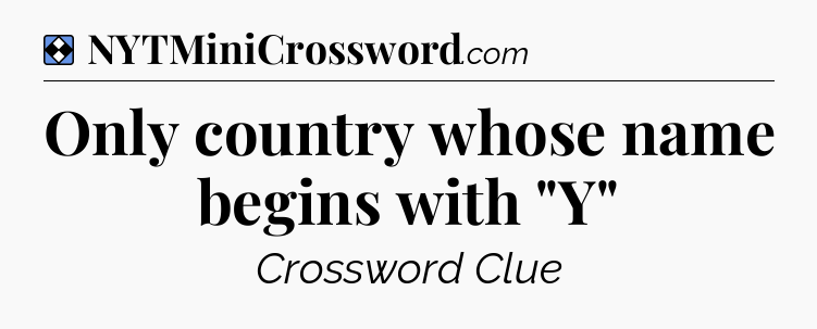 Solution: Only country whose name begins with 