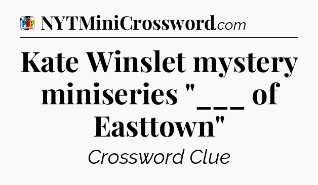 Kate Winslet mystery miniseries 
