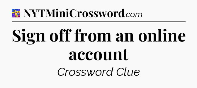 Sign off from an online account Codycross